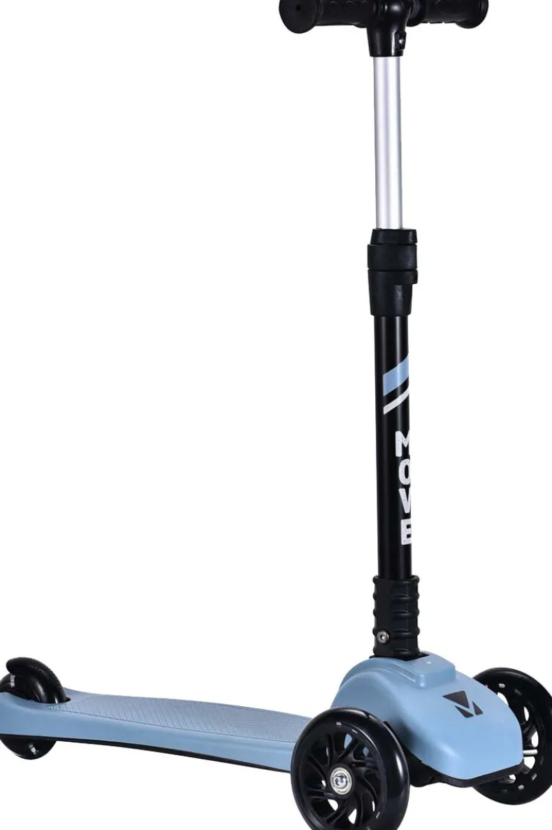 Tri-Scoot Pastel Blue Lights - 3-wiel step - Lichtgevende wielen - Vouwbaar - Blauw