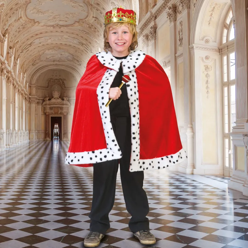 Cape Koningsmantel Rood King Arthur - Maat 164