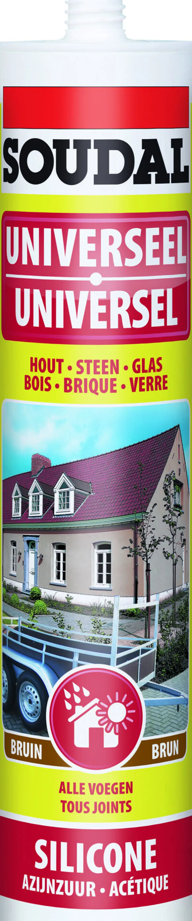 Universele silicone bruin 310 ml