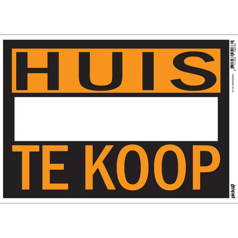 Pictogram huis te koop 23 x 33 cm