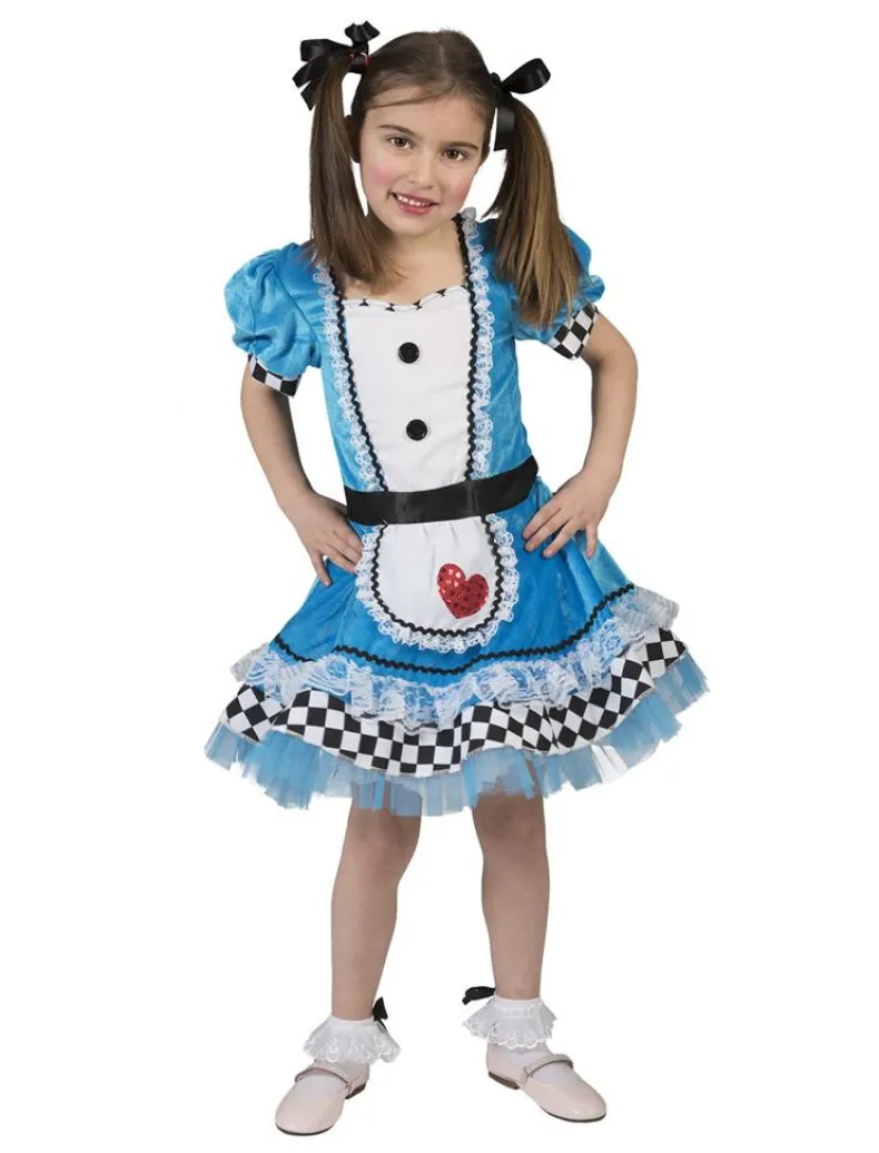 Kinderkostuum Jurk Alice in Wonderland Meisje - Maat 116