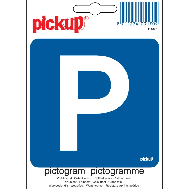 Pictogram parkeren P 10 x 10 cm