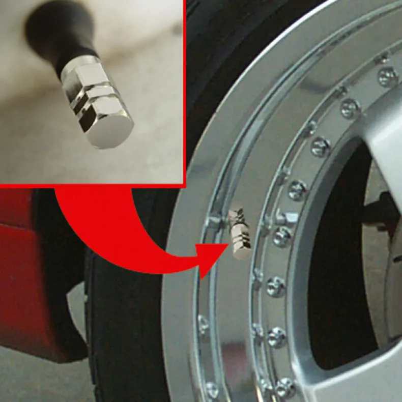 Ventiel dop zuiger zilver 5 stuks