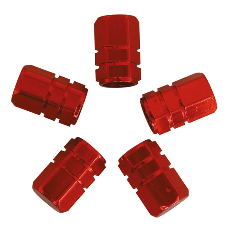 Ventieldopjes zuiger rood 5 stuks