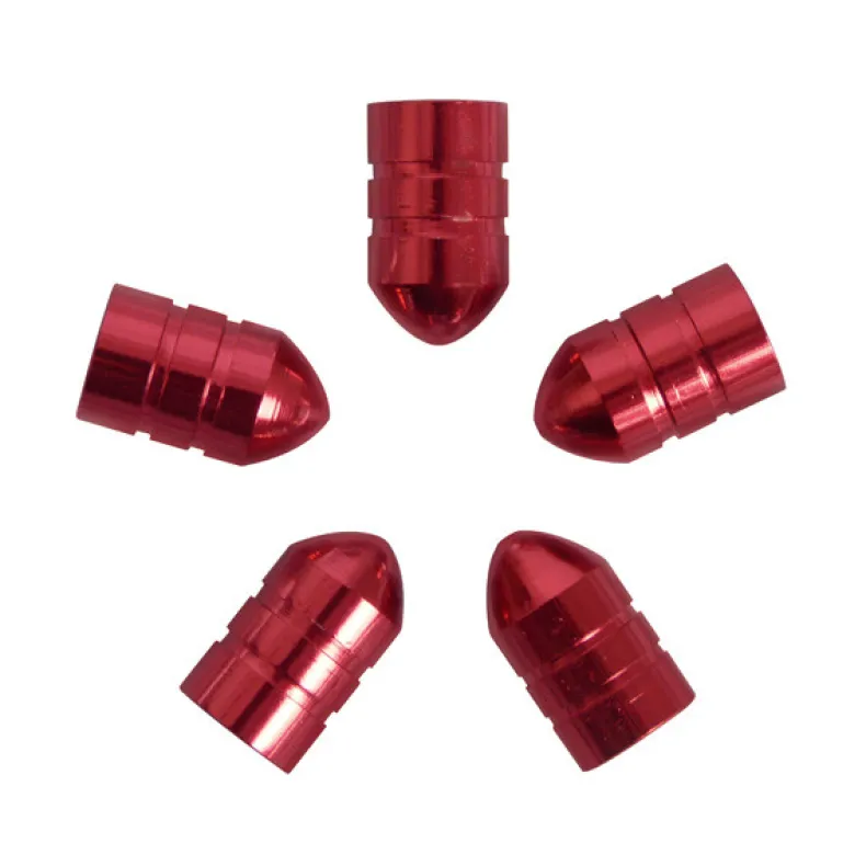 Ventieldoppen rood 5 stuks