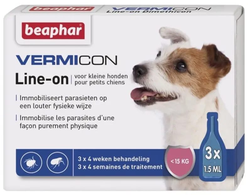 Vermicon Line-On kleine hond 3x1,50 ml