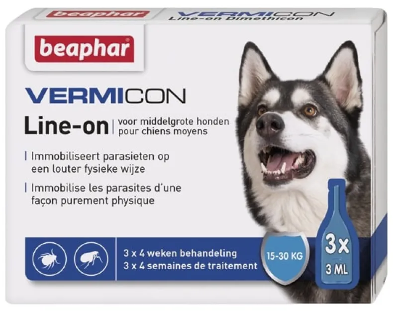 Vermicon Line-On middelgrote hond 3x3 ml