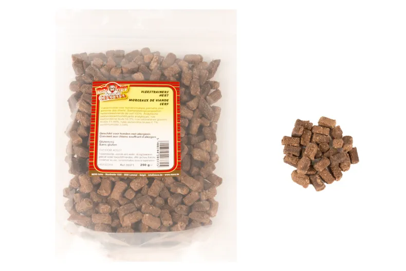Vleestrainers hert 250 gr