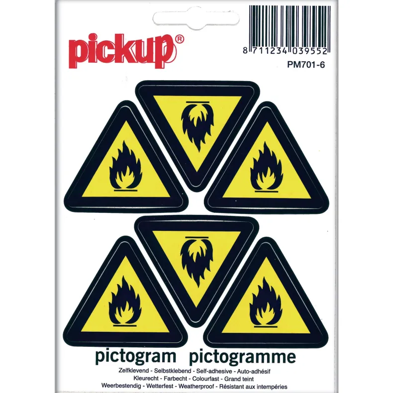 Pictogram explosieve stoffen 10 x 10 cm