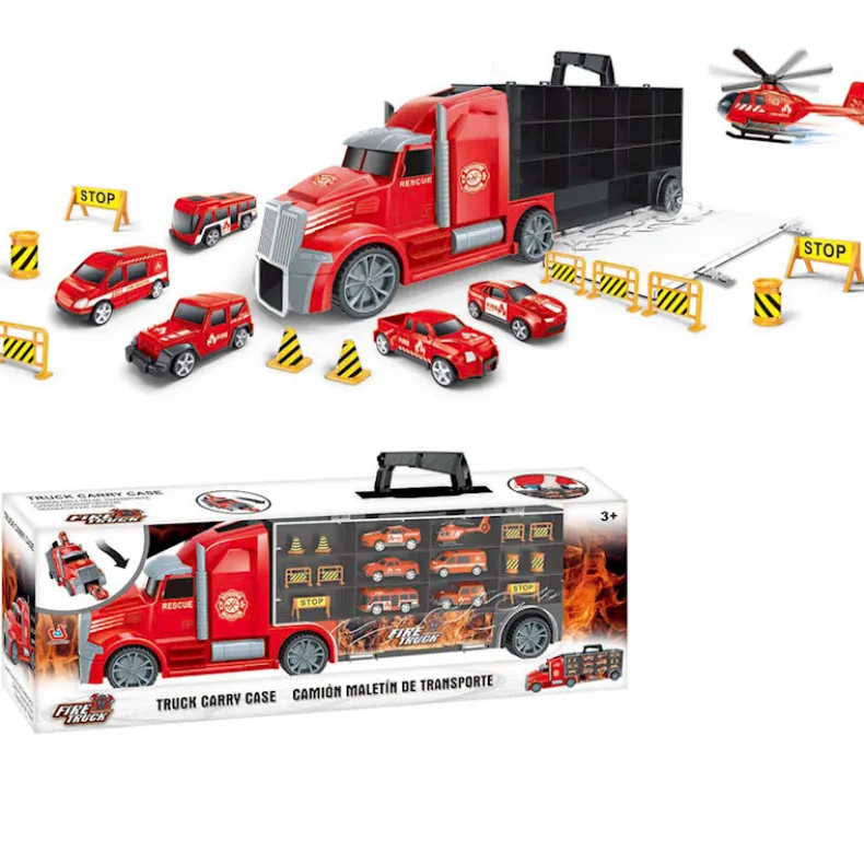 Vrachtwagen brandweer + voertuigen