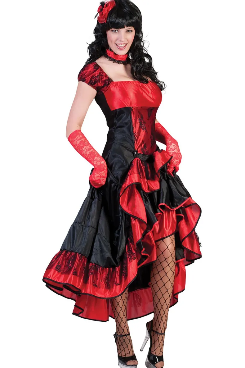 Kostuum Jurk Saloon Girl - Maat 40/42