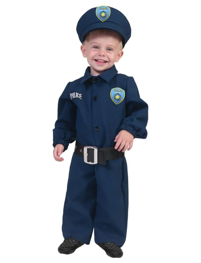 Kinderkostuum Politie Blauw - Maat 98
