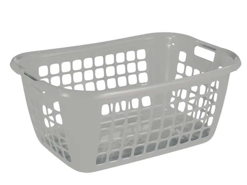 Wasmand zilver 65 x 45 x 27 cm