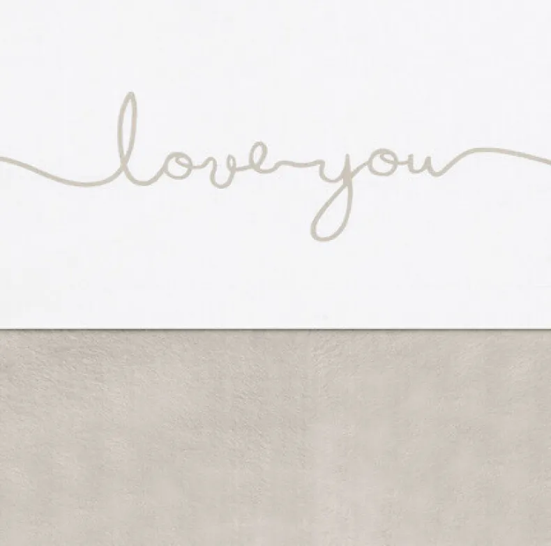 Wieglaken 75 x 100 cm Love You Nougat Katoen
