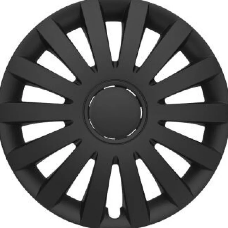 Wieldeksel 15  set van 4  mat zwart