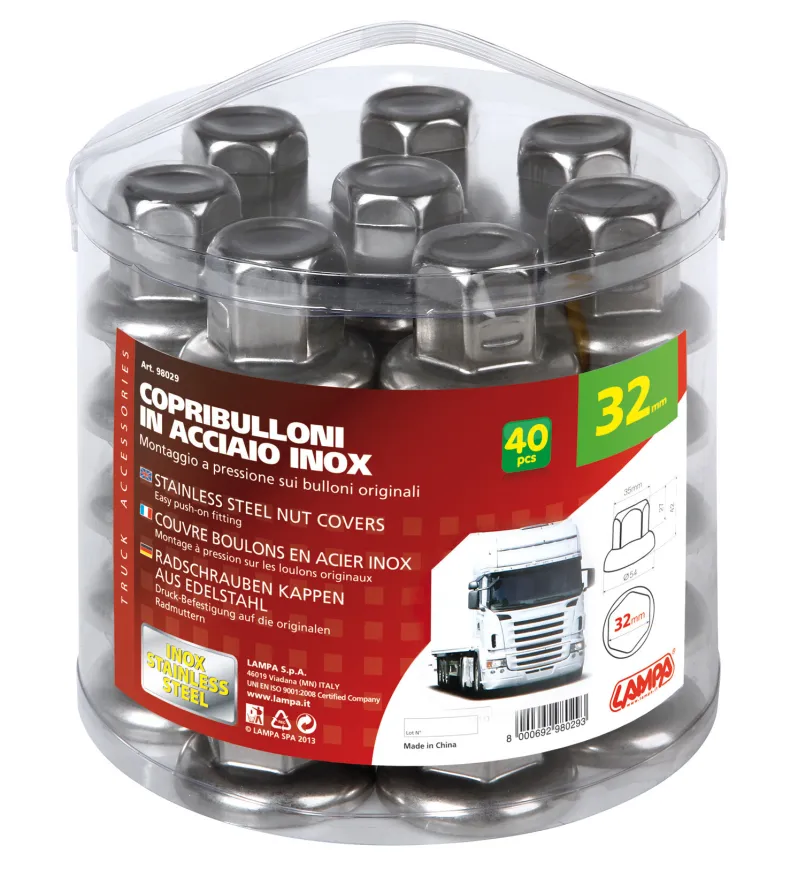 Wielmoerdoppen RVS x40 32mm