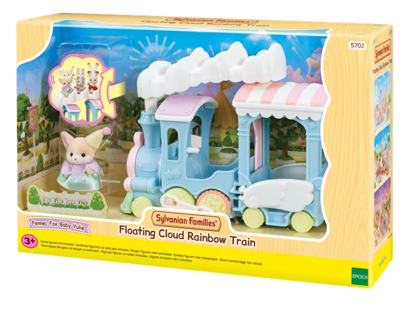 Wolken regenboogtrein