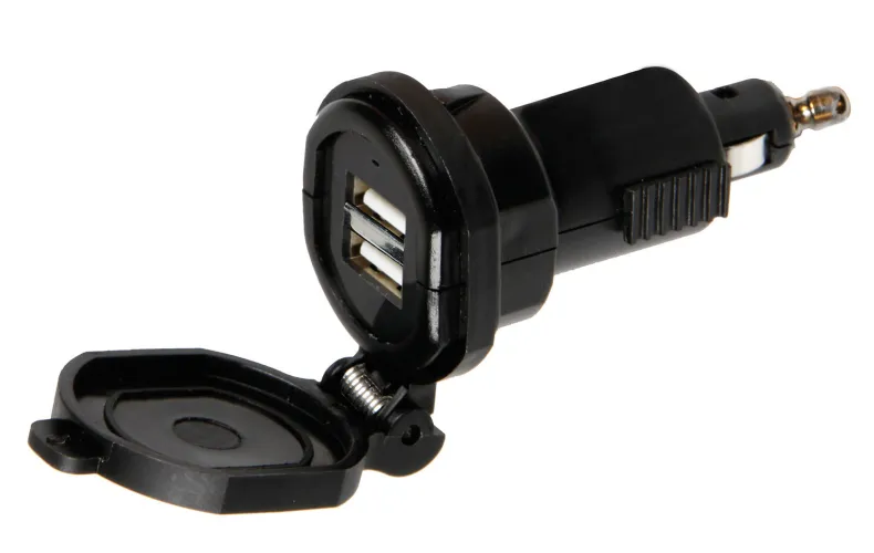 2x USB DIN Lader- 2700 mA - 12/32V