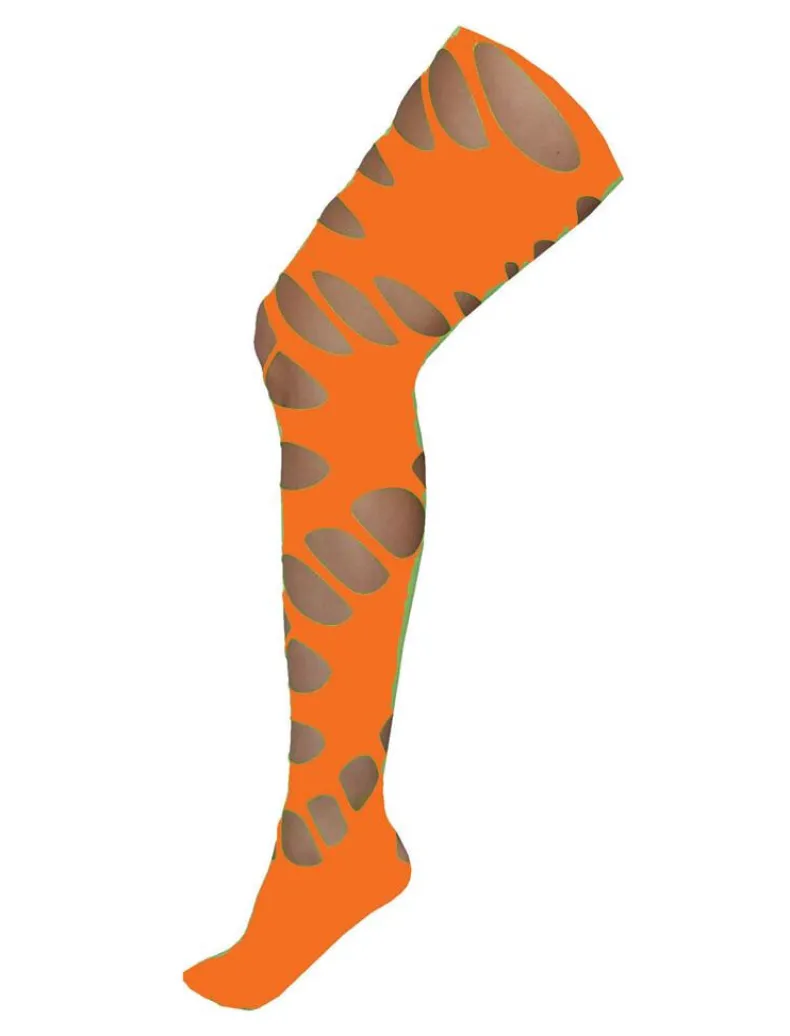 Fluo Panty met gaten - Oranje