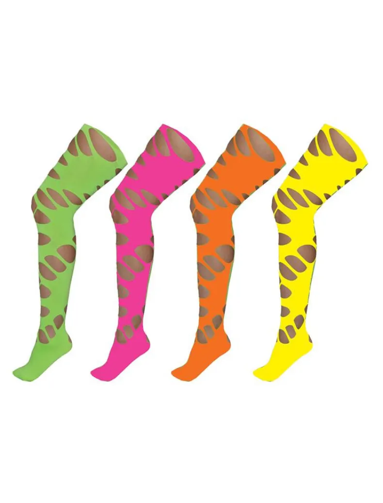 Fluo Panty met gaten - Oranje