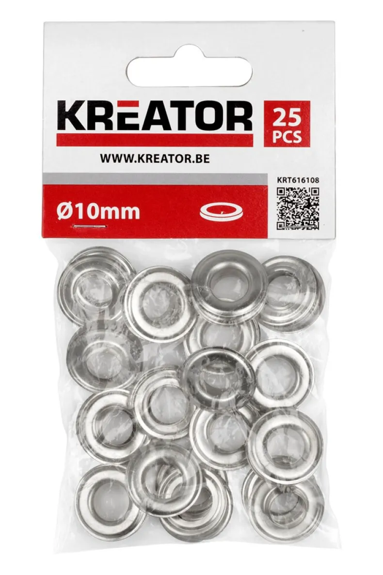 Zeilringen messing 10 mm 25 stuks