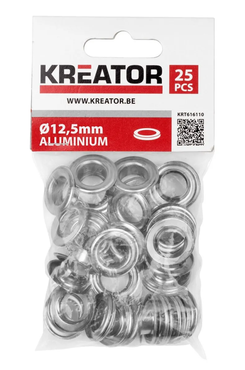 Zeilringen messing 12,5 mm 25 stuks