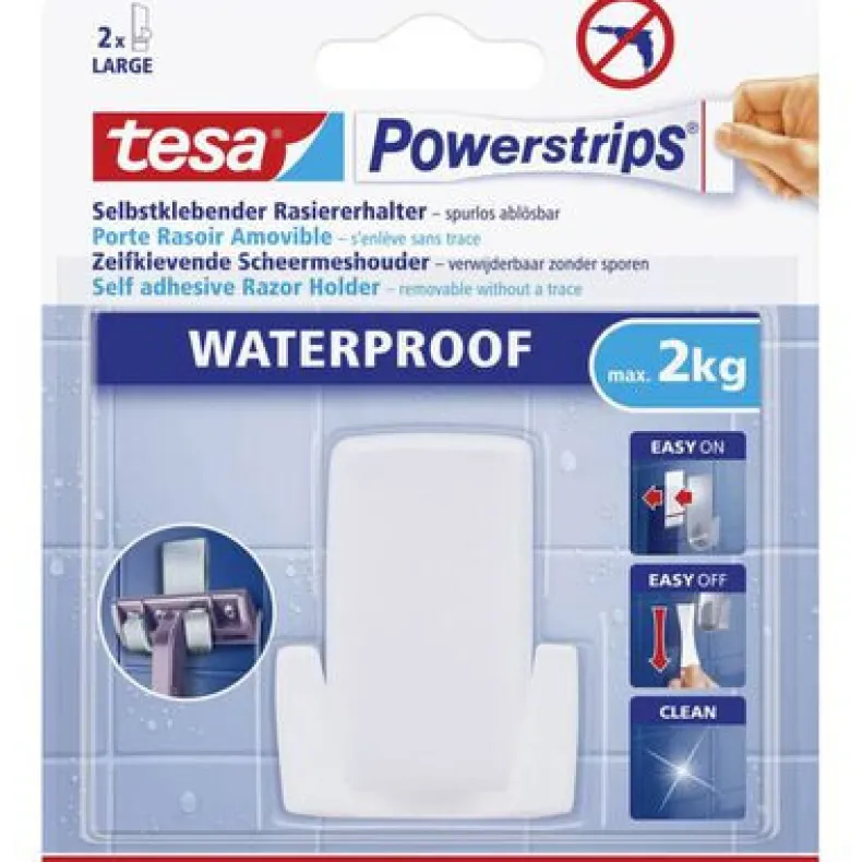 Zelfklevende scheermeshouder wit